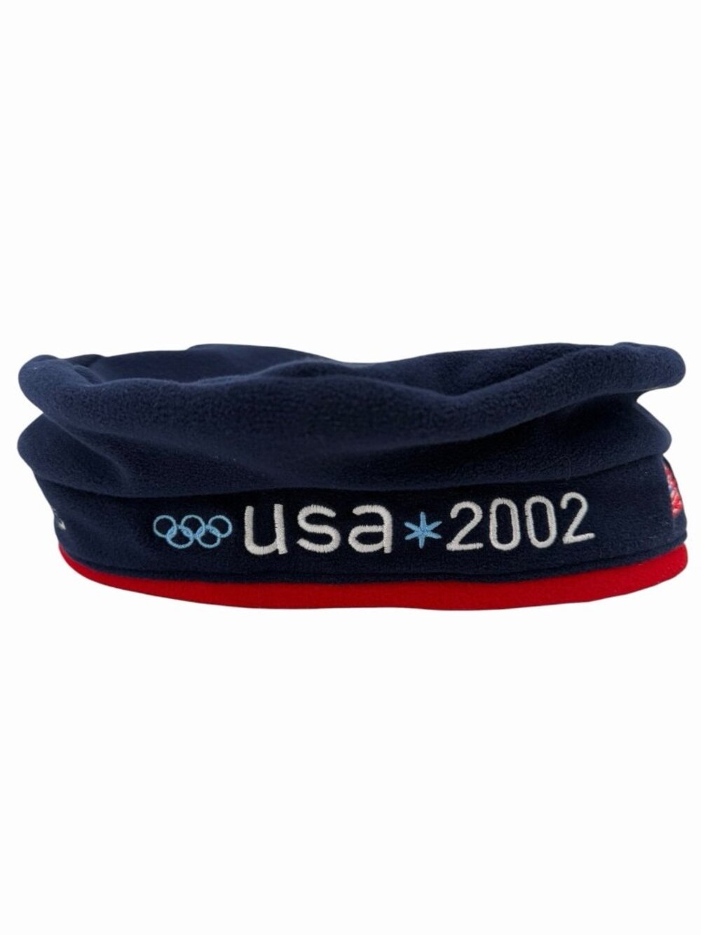 ROOTS Unisex Navy Fleece USA 2002 Olympics Beret Cap NWT One Size